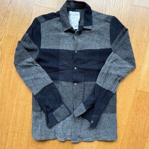 Stephan Schneider wool button up shirt.